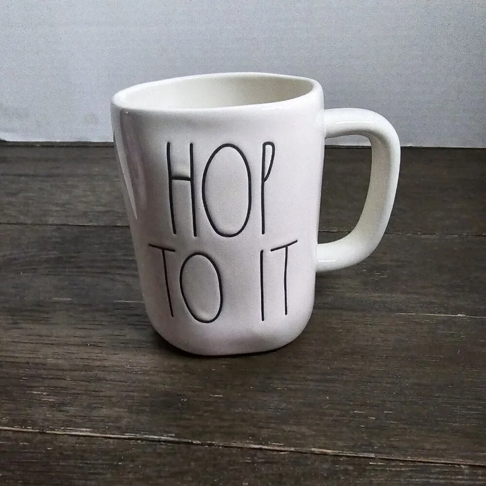 Rae Dunn Artisan Hop To It Easter Coffee Mug Magenta 2021 Farmhouse